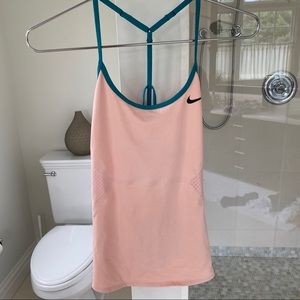 Pink and teal Nike tank